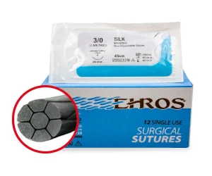 Sutura de Seda negra estéril 3.0 Circular – Ehros